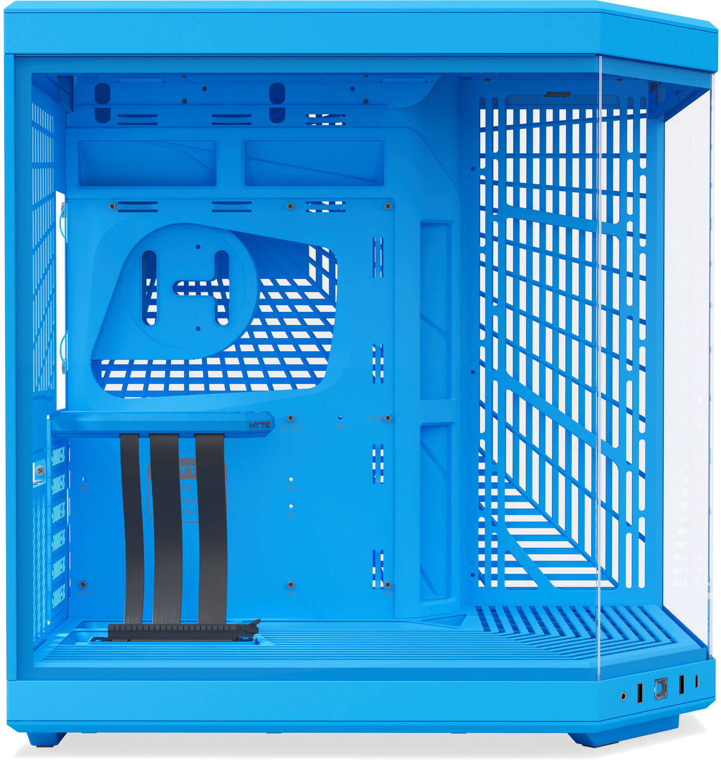 HYTE Y70 Touch Infinite Dual Chamber Mid-Tower ATX PC Gaming Case, Supports Up to 360mm Radiator & 10x 120mm Fans, Nexus Touch, 1x USB-C 3.2 Gen 2, 2x USB-A 3.2 Gen 1, Blueberry Milk | CS-HYTE-Y70-BM thumbnail 6