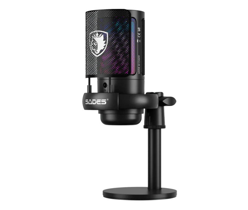 SADES ME6S TYTO GAMING MICROPHONE - BLACK - Image 1