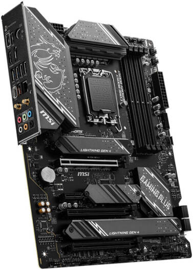 MSI Z790 Gaming Plus Wi-Fi ATX LGA 1700 Motherboard, Intel Z790 Chipset, 4x DDR5 Slot, 256GB Max Memory, 4x M.2 Slot, 3x PCI-E x16 Slot, Intel Wi-Fi 6E & BT 5.3 Connectivity, Black | 911-7E06-061 thumbnail 3