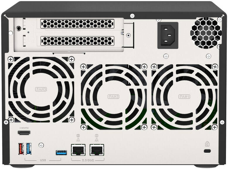 QNAP TVS-675 6-Bay NAS, ZhaoXin KX-U6580 8-core 2.5GHz Processor, 8 GB SODIMM DDR4 RAM, ZhaoXin C-960 Graphics, Hot-swappable, Hardware Transcoding | TVS-675-8G thumbnail 4