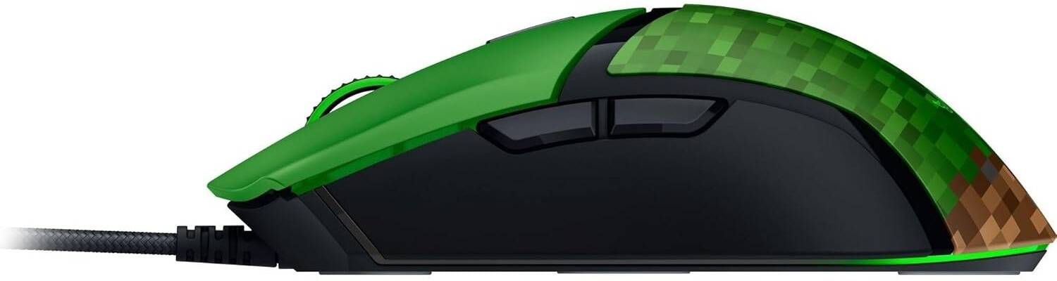 Razer Cobra Gaming Mouse, Wired-Razer Speedflex Cable, 8500 DPI Optical Sensor, 6 Programmable Buttons, Optical Mouse Switches Gen-3, 100% PTFE Mouse Feet, Minecraft Edition | RZ01-04650200-R3M1 thumbnail 2