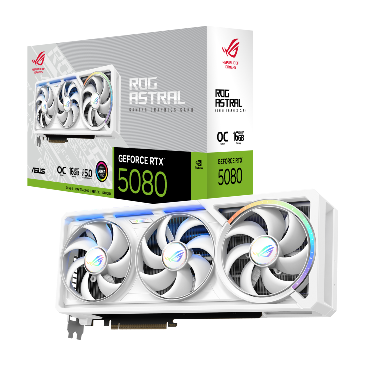 ROG Astral GeForce RTX™ 5080 16GB GDDR7 WHITE OC Edition | 90YV0LV5-M0NA00 - Image 1