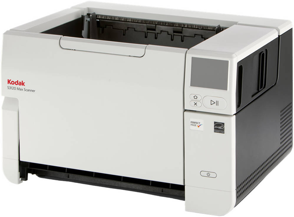 Kodak S3120 MAX Scanner, 500 Sheets ADF, 120 PPM Simplex / 240 IPM Duplex Scan Speed, OCR (Optical Character Recognition) Technology, USB-B/USB-A/Ethernet, White | 8009433 thumbnail 2