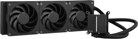 ASUS ProArt LC 360 CPU Liquid Cooler, 360mm Radiator Length, 3x 120mm Alphacool Apex Stealth Metal Fans, 3000 RPM Fan Speed, 68.99 CFM Airflow, Copper CPU Plate, Black | 90RC0120-M0UAY0 thumbnail 5