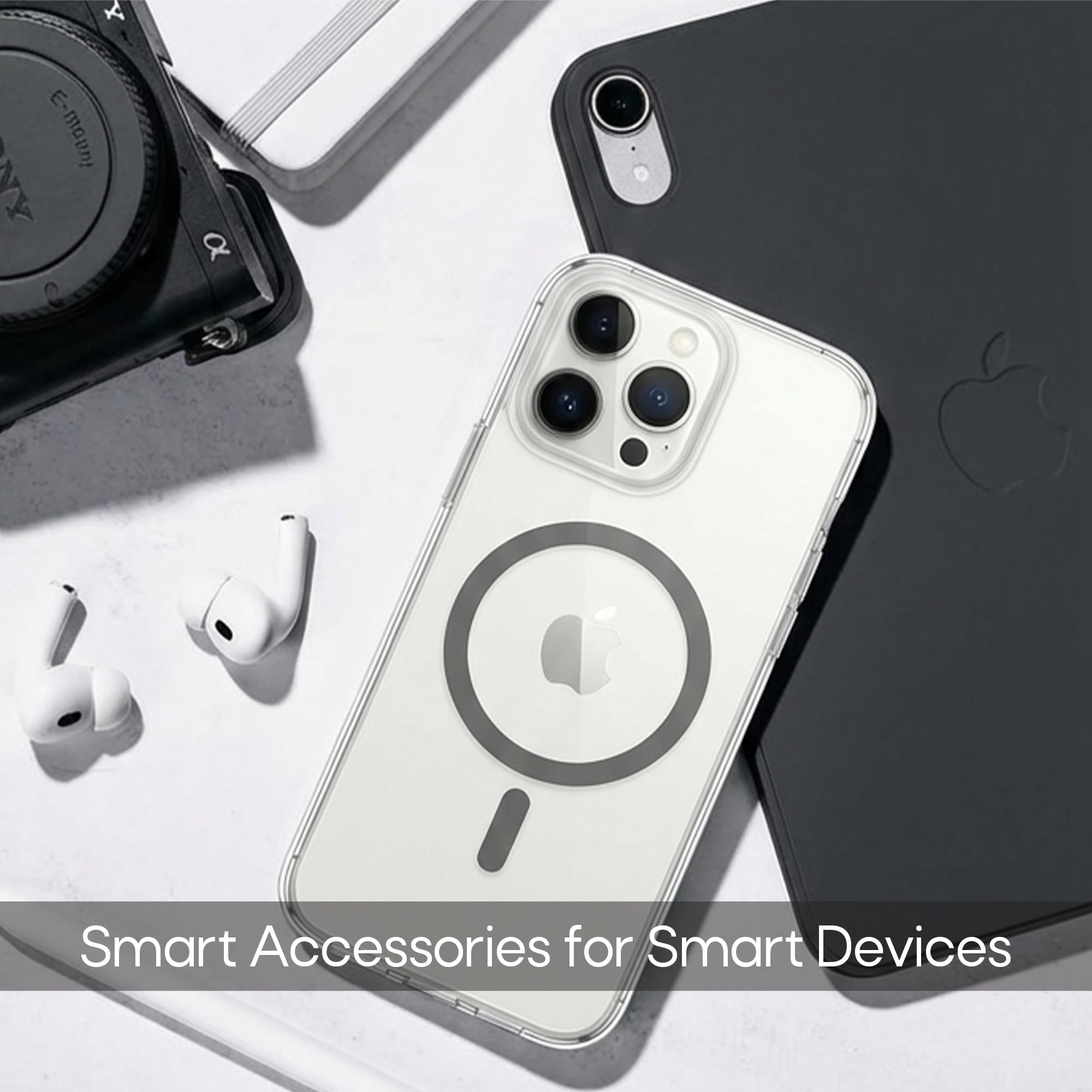 AZTECH Hybrid Magnetic Case with Compatible with MagSafe, Compatible with iPhone 13 Pro Case, Military-Grade Protection, Scratch-Resistant Back, Classic Series, Frosted Black thumbnail 7