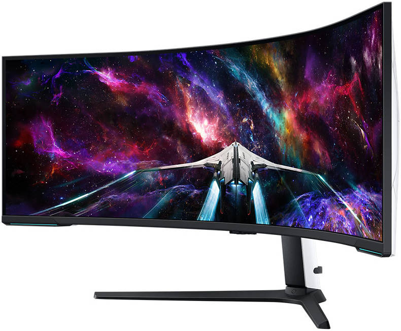 SAMSUNG 57" Odyssey Neo G9 G95NC Dual UHD Curved Gaming Monitor, Quantum Matrix, 240Hz / 1ms(GTG), 1B Color, Display HDR1000 , AMD FreeSync Premium Pro, HDMI / DP / USB Hub 3.0, White | LS57CG952NMXUE thumbnail 2