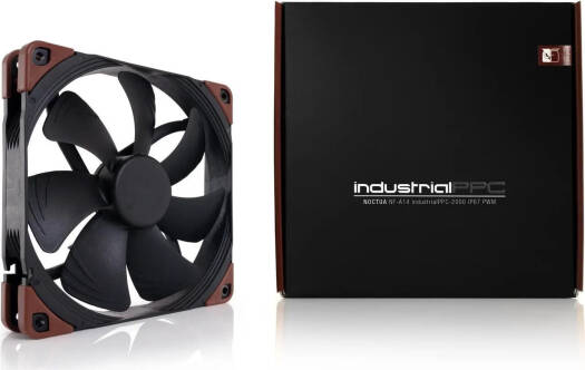 Noctua NF-A14 IndustrialPPC 2000 IP67 PWM Case Fan, 140mm Industrial Fan, 2000 RPM Fan Speed, 107.42 CFM Airflow, SSO2 Bearing Type, AAO Frame Technology, Black | NF-A14 thumbnail 4