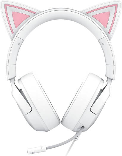 Razer Kraken Kitty V3 X Gaming Headphone, 40mm Triforce Driver, Hyperclear Cardioid Mic, 7.1 Surround Sound, Cross-Platform, Hybrid Fabric & Leatherette Cushion, White | RZ04-05350300-R3U1 thumbnail 6