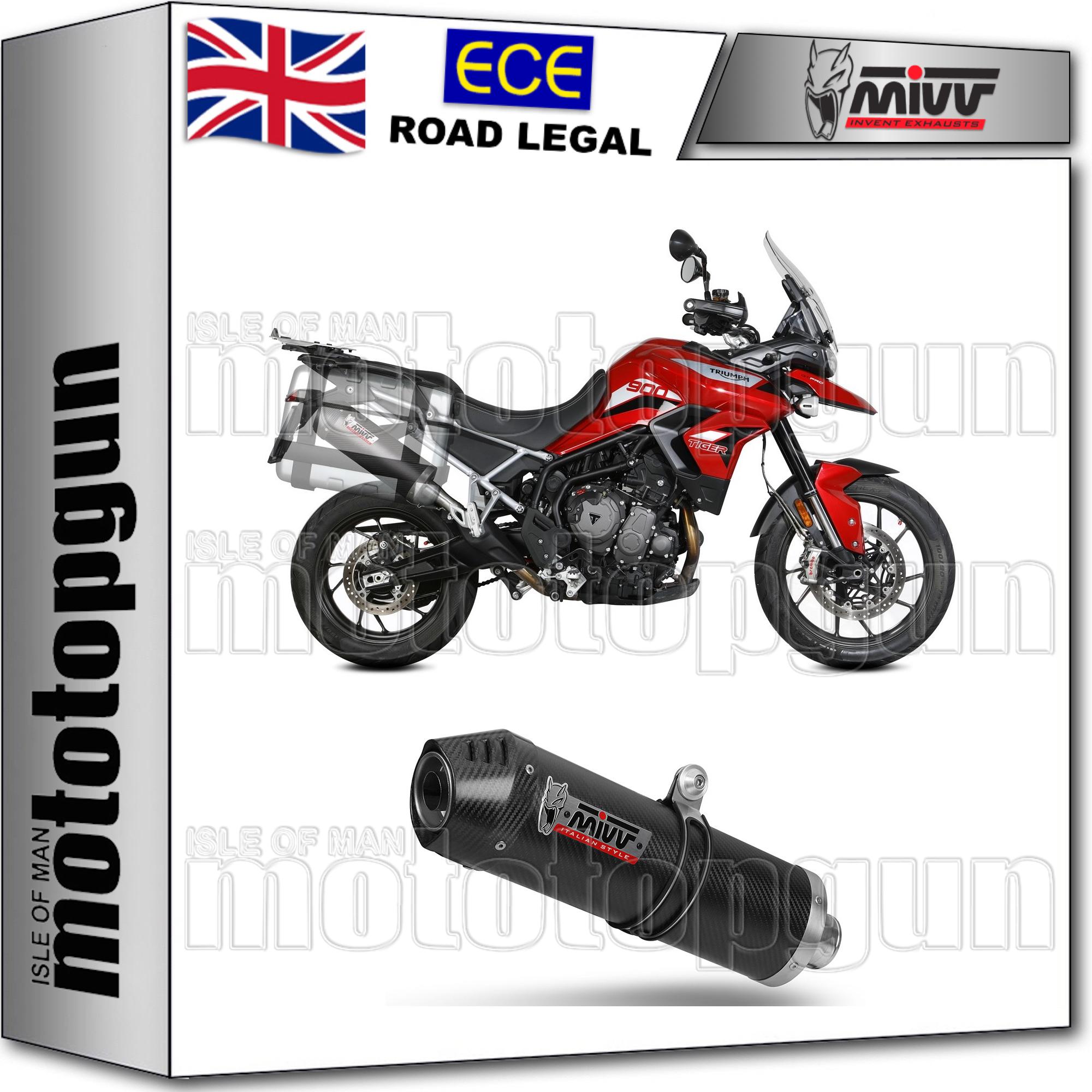 MIVV EXHAUST HOMOLOGATED Oval Carbon Triumph Tiger 900 / Gt / Pro 2021 21  £281.67 - PicClick UK