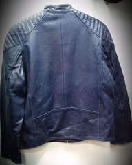 Blue leather jacket 1