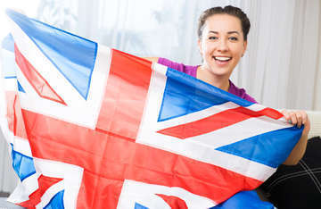 Woman with flag