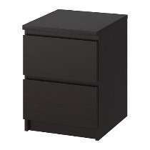 Ikea malm 2 drawer bedside table