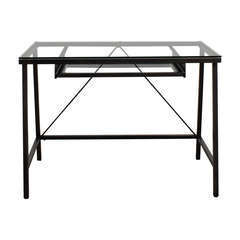 Cb2 dwight steel and glass desk