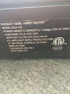   net sale handy heater 4 jan. 27  2020