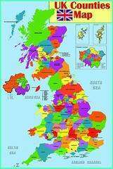 Uk counties map