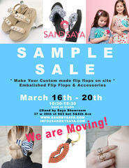 Sample sale flyer