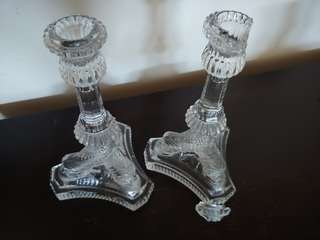 Tiffany   co. crystal dolphin candlesticks