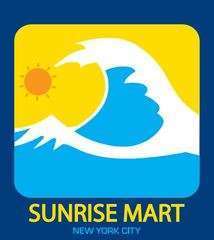 Sunrise mart wave logo
