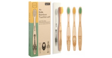 Kids bamboo toothbrushes children age 6  years eco friendly soft gentle