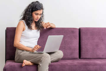 Woman with laptop