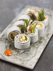 Futomaki   soft shell crab daikon wrap