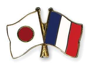 Flag pins japan france