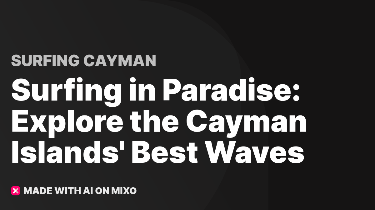 Surfing Cayman