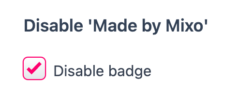 Checkbox branding