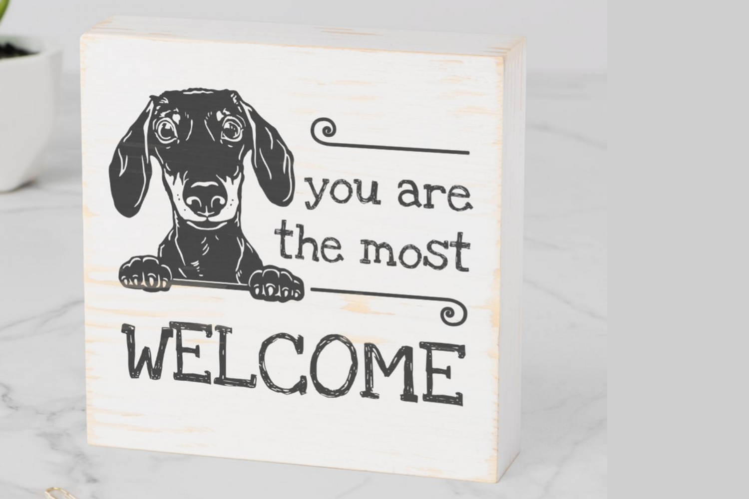 Wooden box Welcome signs