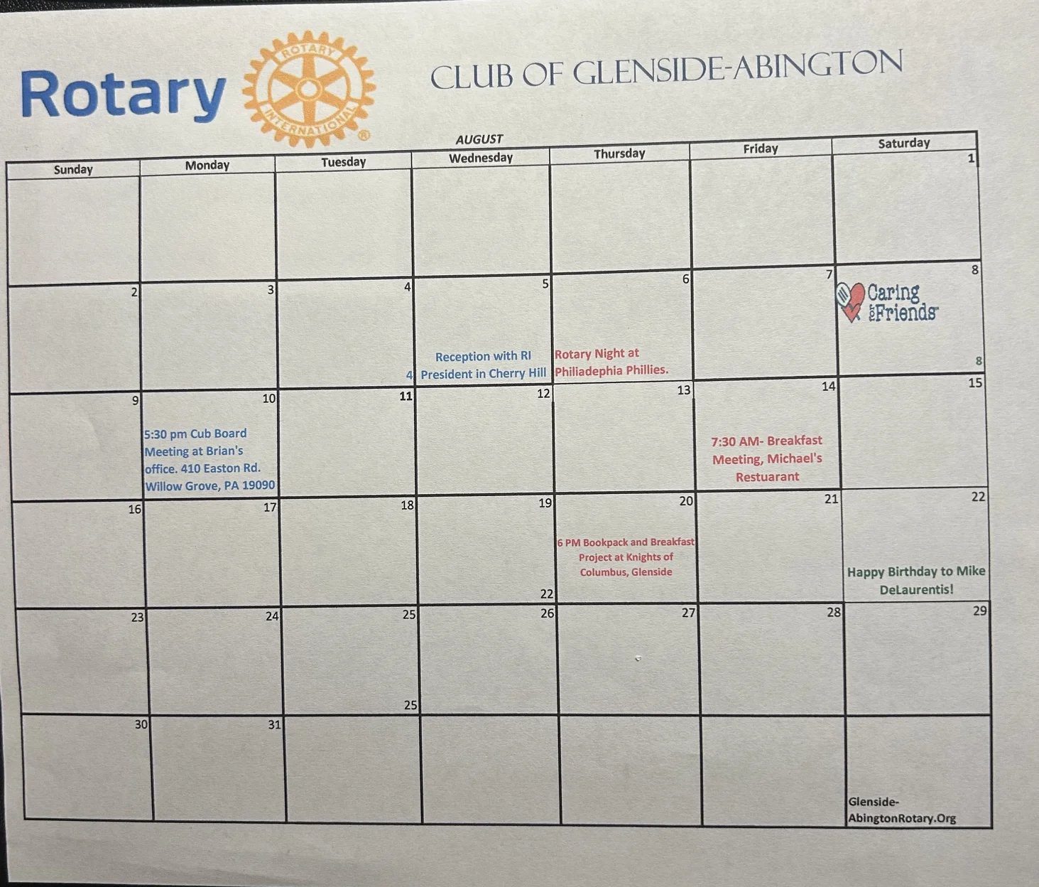 Rotary Club Of Glenside-Abington 