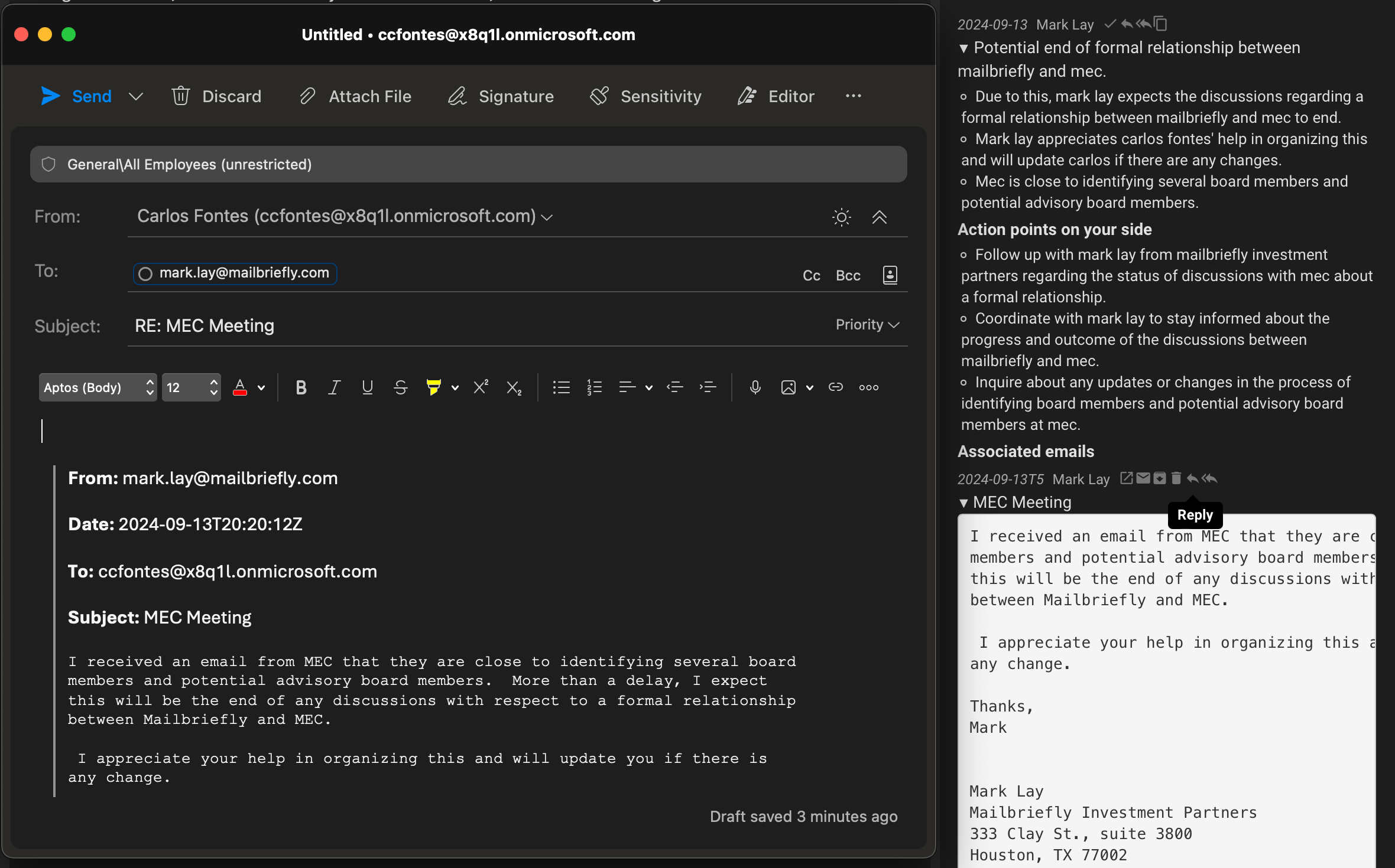 <span>Reply to emails under a topic</span>