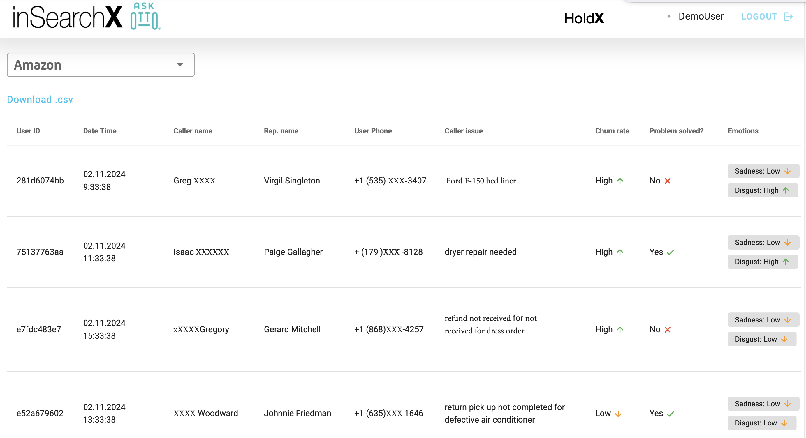 <span>Capture transcripts and consumer sentiment  for each call.</span>