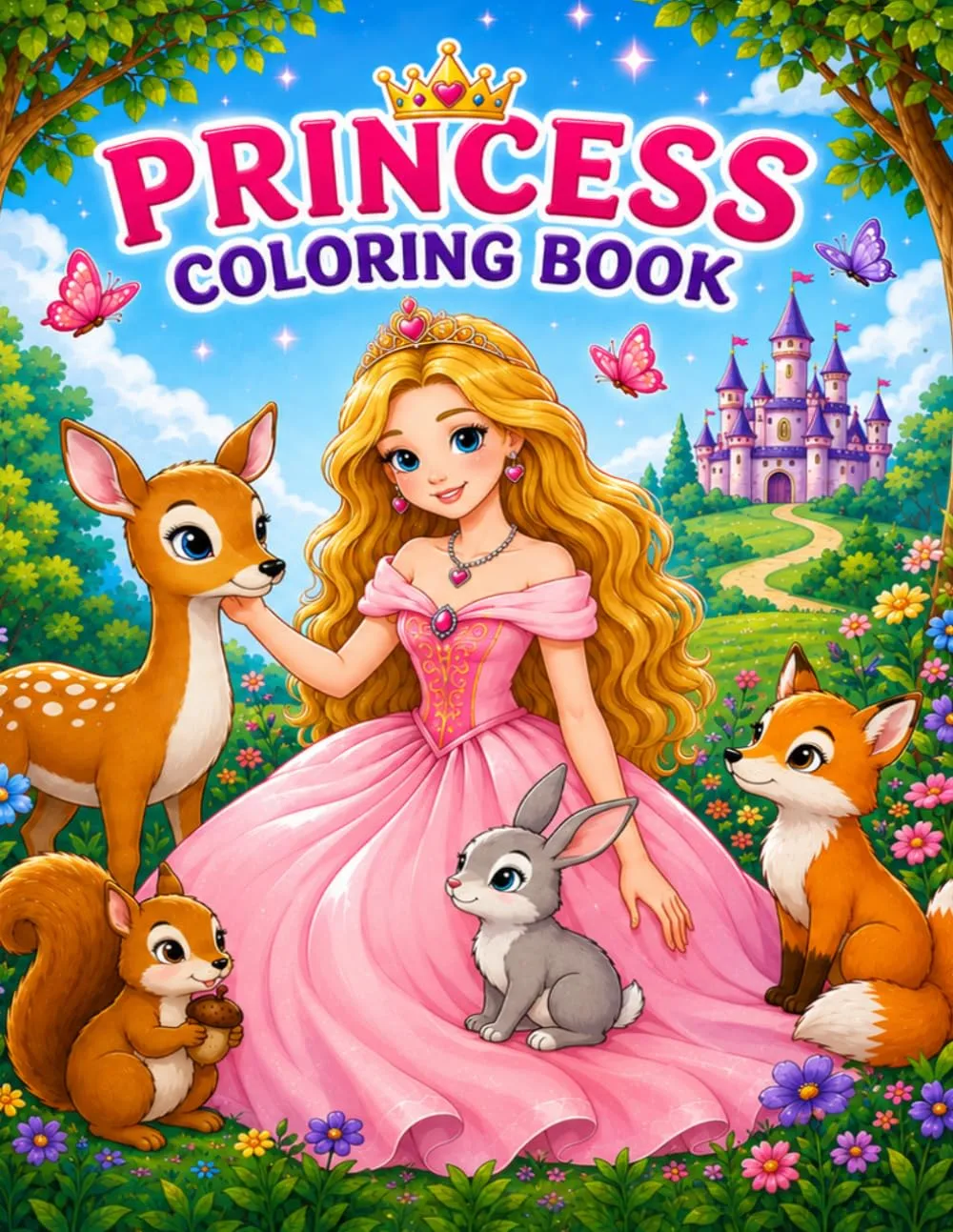 Beautiful Princess Coloring Book