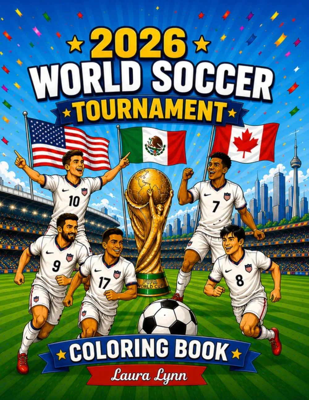 2026 World Soccer Coloring Book