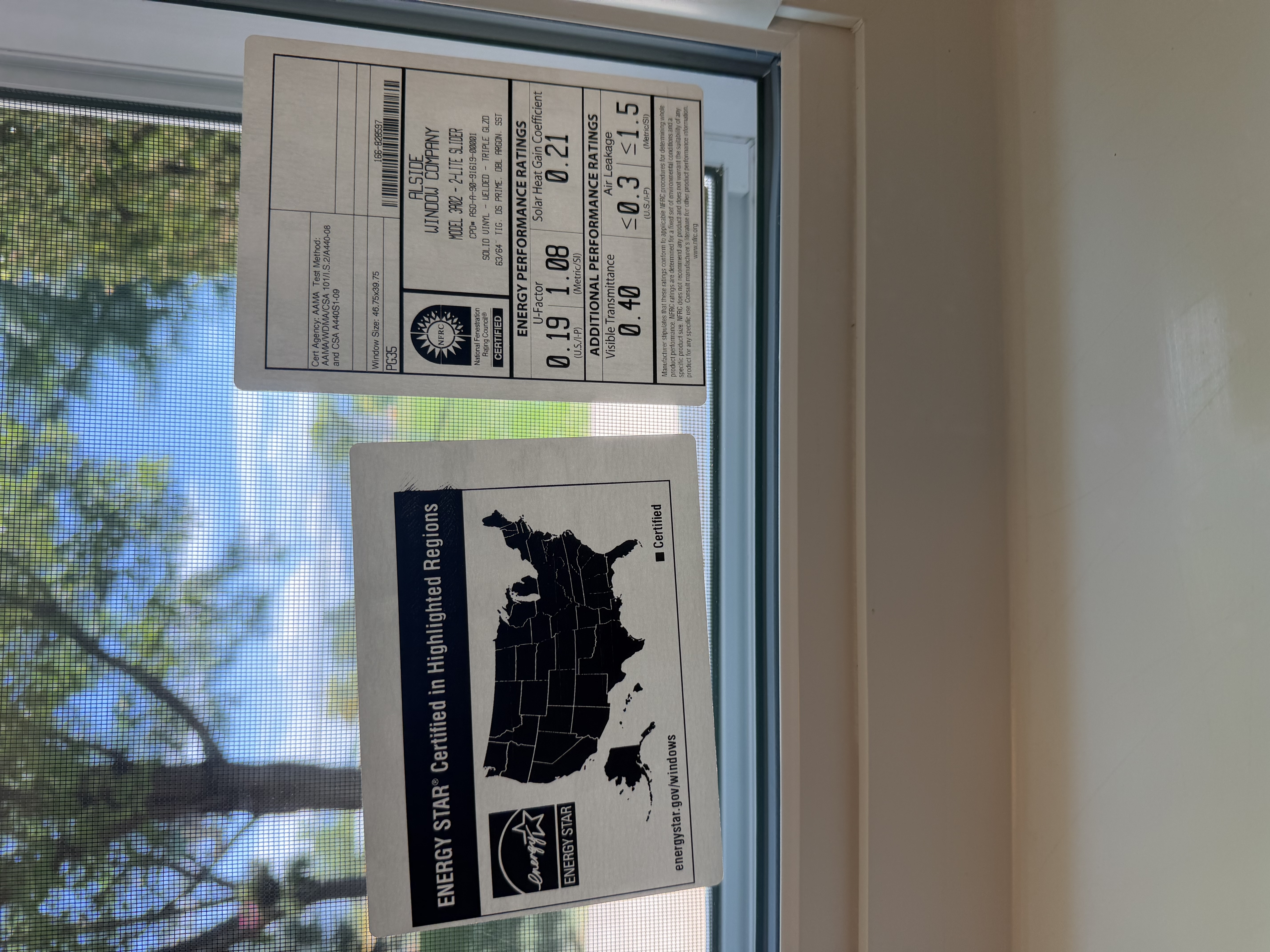 Energy efficient window performance ratings diagram