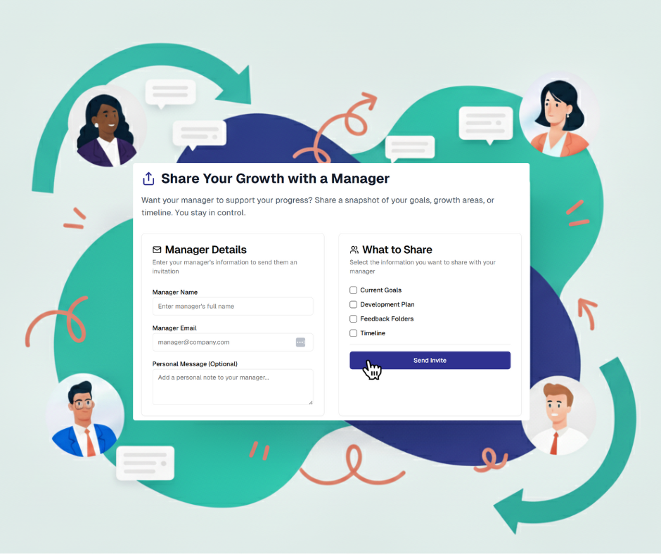 <p>Instead of scrambling at review time, you’ll have a clear record of accomplishments, feedback, and goals to highlight your growth. This tool turns everyday efforts into a powerful narrative that helps you confidently advocate for yourself.</p>