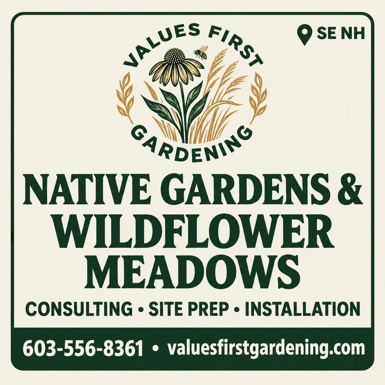 Values First Gardening Decal