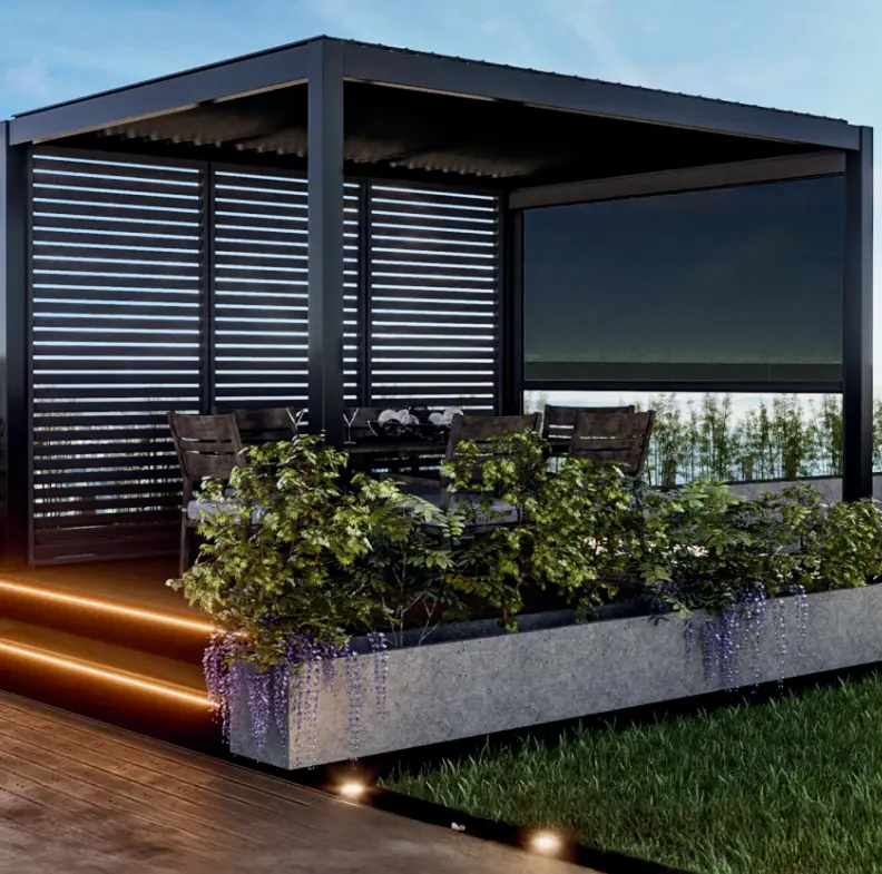 Luxury Outdoor Lounge with Remote Pergola – North York and Richmond Hill 