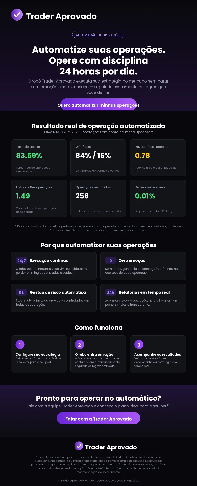 Acompanhe Operações
