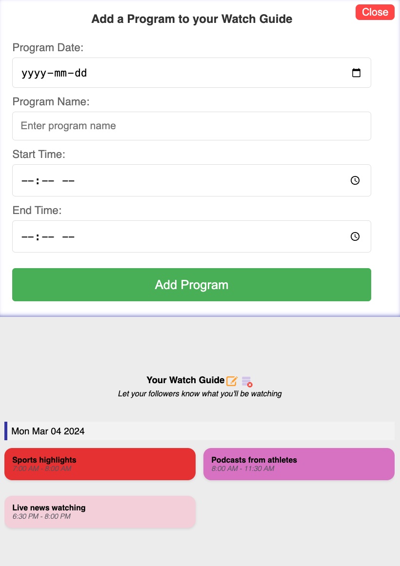 <span>Personalized Watch Guides</span>