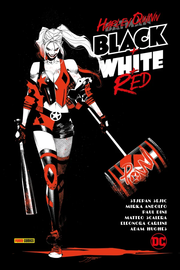 Harley Quinn - Black + White + Red cover