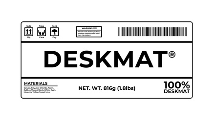 Malvix Studio Deskmat ® Deskmat Black on White