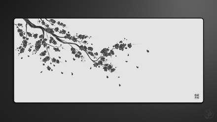 Cherry Blossomx Deskmat - Sumi-E