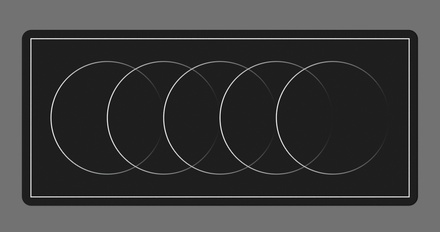 Minimal Rings Dark Deskmat