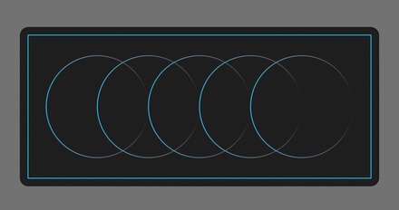 Minimal Rings Dark Blue Deskmat