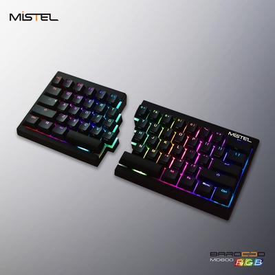 Mistel MD600 RGB Black ANSI MX Nature White