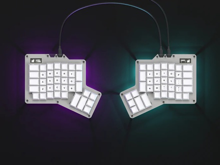 ErgoDox 76 "Hot Dox" V2 - Light / Kailh Speed Copper / No Keycaps [Pre-order]