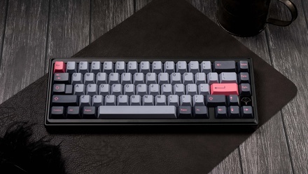 Ginkgo65 Pro - Black x Burgundy case & PVD Prism logo & HS flexcut PCB [GB]