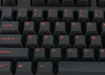 Leopold FC750R Black Red font PD ANSI MX Silent Red