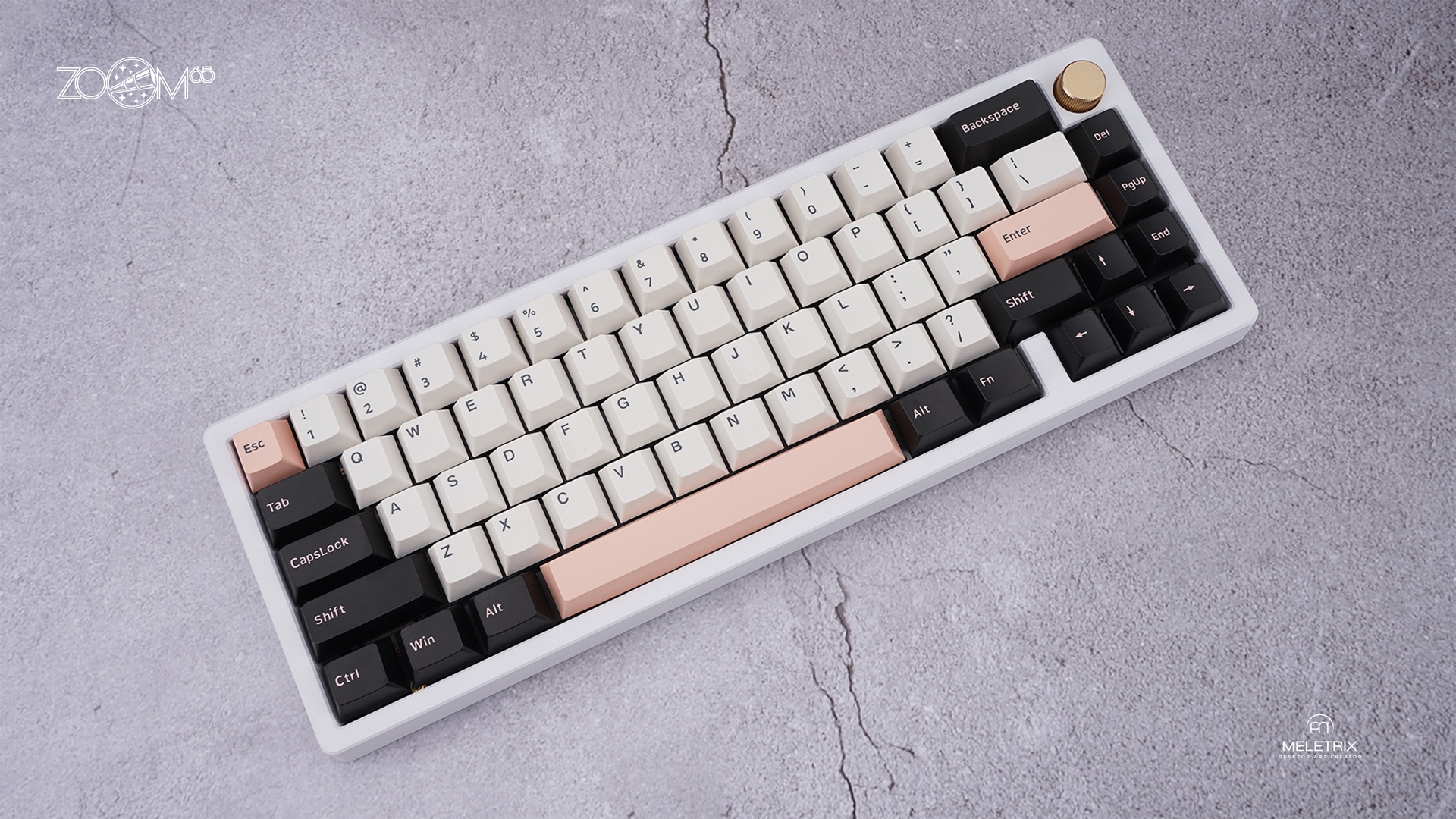 zoom65 Olivia Light（white）自作キーボード - PC周辺機器